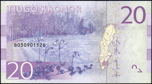 Sweden 20 Krona banknote 2015